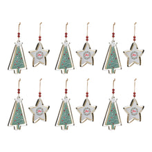 Load image into Gallery viewer, Tree and Star Cookie Cutter Ornament (Set of 12)