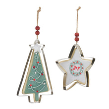 Load image into Gallery viewer, Tree and Star Cookie Cutter Ornament (Set of 12)