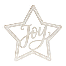 Load image into Gallery viewer, Beaded Wood Star with Joy Sentiment (Set of 2)