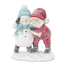 Load image into Gallery viewer, Whimsical Santa and Snowman Selfie Figurine (Set of 2)