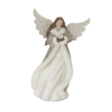 Load image into Gallery viewer, Winter Angel Figurine with Bird Accent (Set of 2)