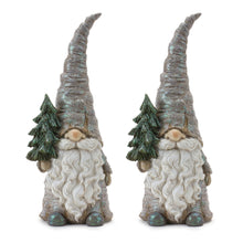Load image into Gallery viewer, Pine Tree Trunk Gnome Statue (Set of 2)