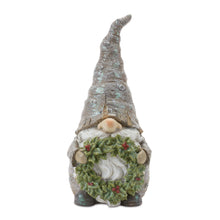 Load image into Gallery viewer, Pine Tree Trunk Gnome with Wreath Accent (Set of 2)