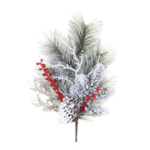 Load image into Gallery viewer, Snowy Pine w/Berry Spray (Set of 2)