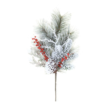 Load image into Gallery viewer, Snowy Pine w/Berry Spray (Set of 2)