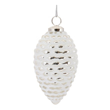 Load image into Gallery viewer, Frosted Glass Pinecone Ornament (Set of 4)
