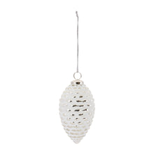 Load image into Gallery viewer, Frosted Glass Pinecone Ornament (Set of 4)