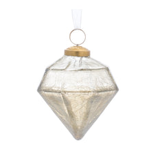Load image into Gallery viewer, Champagne Crackle Glass Ornament (Set of 6)