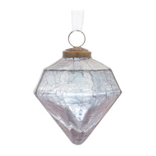 Load image into Gallery viewer, Blue Crackle Glass Ornament (Set of 6)
