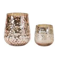 Load image into Gallery viewer, Rose Gold Glass Candle Holder (Set of 8)
