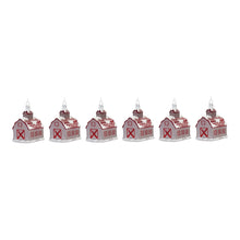 Load image into Gallery viewer, Frosted Glass Barn Ornament (Set of 6)