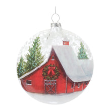 Load image into Gallery viewer, Frosted Barn Ball Ornament (Set of 12)