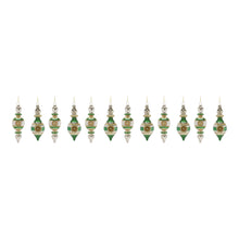 Load image into Gallery viewer, Glass Reflector Finial Drop Ornament (Set of 12)