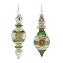 Load image into Gallery viewer, Glass Reflector Finial Drop Ornament (Set of 12)