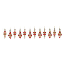 Load image into Gallery viewer, Glass Reflector Finial Drop Ornament (Set of 12)