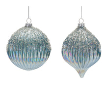 Load image into Gallery viewer, Beaded Irredescent Glass Ornament (Set of 6)