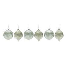 Load image into Gallery viewer, Beaded Irredescent Glass Ornament (Set of 6)