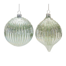Load image into Gallery viewer, Beaded Irredescent Glass Ornament (Set of 6)