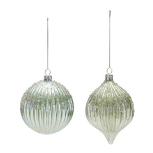 Load image into Gallery viewer, Beaded Irredescent Glass Ornament (Set of 6)