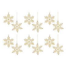 Load image into Gallery viewer, Jeweled Metal Snowflake Ornament (Set of 12)
