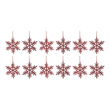 Load image into Gallery viewer, Jeweled Metal Snowflake Ornament (Set of 12)