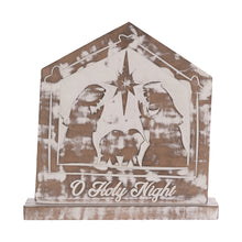Load image into Gallery viewer, White Washed Nativity Sign (Set of 2)