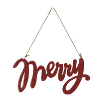 Load image into Gallery viewer, Wood Hanging Merry Sign (Set of 6)
