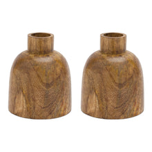 Load image into Gallery viewer, Mango Wood Bottle Vase (Set of 2)