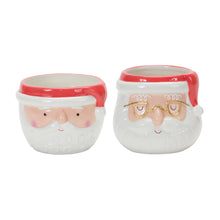 Load image into Gallery viewer, Ceramic Santa Planter (Set of 2)