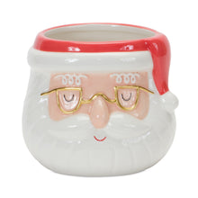Load image into Gallery viewer, Ceramic Santa Planter (Set of 2)