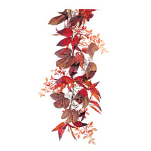 Load image into Gallery viewer, Mixed Fall Foliage Garland 6'L
