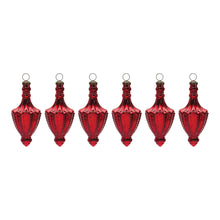 Load image into Gallery viewer, Mercury Glass Finial Drop Ornament (Set of 4)