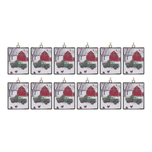 Load image into Gallery viewer, Glass Truck and Barn Ornament (Set of 12)