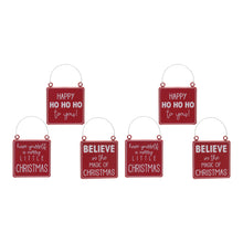 Load image into Gallery viewer, Holiday Sentiment Ornament (Set of 6)
