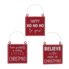Load image into Gallery viewer, Holiday Sentiment Ornament (Set of 6)