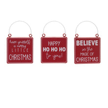 Load image into Gallery viewer, Holiday Sentiment Ornament (Set of 6)