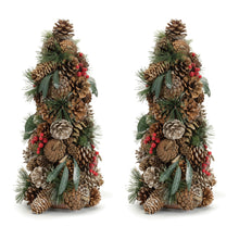 Load image into Gallery viewer, Pine Cone Berry Tree (Set of 2)