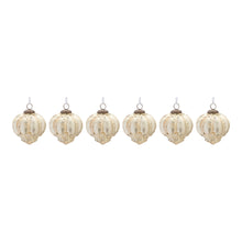 Load image into Gallery viewer, Distressed Gold Glass Ornament (Set of 6)