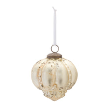Load image into Gallery viewer, Distressed Gold Glass Ornament (Set of 6)