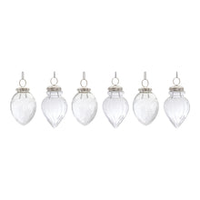 Load image into Gallery viewer, Etched Glass Teardrop Ornament (Set of 6)