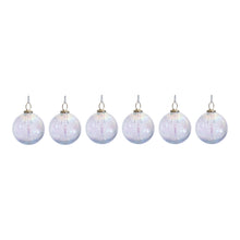 Load image into Gallery viewer, Etched Irredescent Glass Ball Ornament (Set of 6)