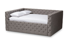 Load image into Gallery viewer, Baxton Studio Anabella Modern and Contemporary Grey Fabric Upholstered Queen Size Daybed
