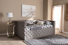 Load image into Gallery viewer, Baxton Studio Anabella Modern and Contemporary Grey Fabric Upholstered Queen Size Daybed