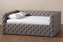 Load image into Gallery viewer, Baxton Studio Anabella Modern and Contemporary Grey Fabric Upholstered Queen Size Daybed
