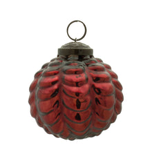 Load image into Gallery viewer, Scalloped Mercury Glass Ball Ornament (Set of 6)