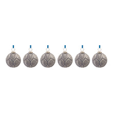 Load image into Gallery viewer, Etched Leaf Glass Ball Ornament (Set of 6)