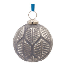 Load image into Gallery viewer, Etched Leaf Glass Ball Ornament (Set of 6)