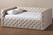 Load image into Gallery viewer, Baxton Studio Anabella Modern and Contemporary Light Beige Fabric Upholstered Queen Size Daybed