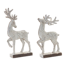 Load image into Gallery viewer, Carved Deer DŽcor (Set of 2)