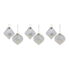 Load image into Gallery viewer, Textured Mercury Glass Ornament (Set of 6)